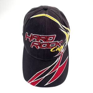 Vintage Hard Rock Cafe Baseball Hat Cap Las Vegas MLB Adjustable‎ Black Red